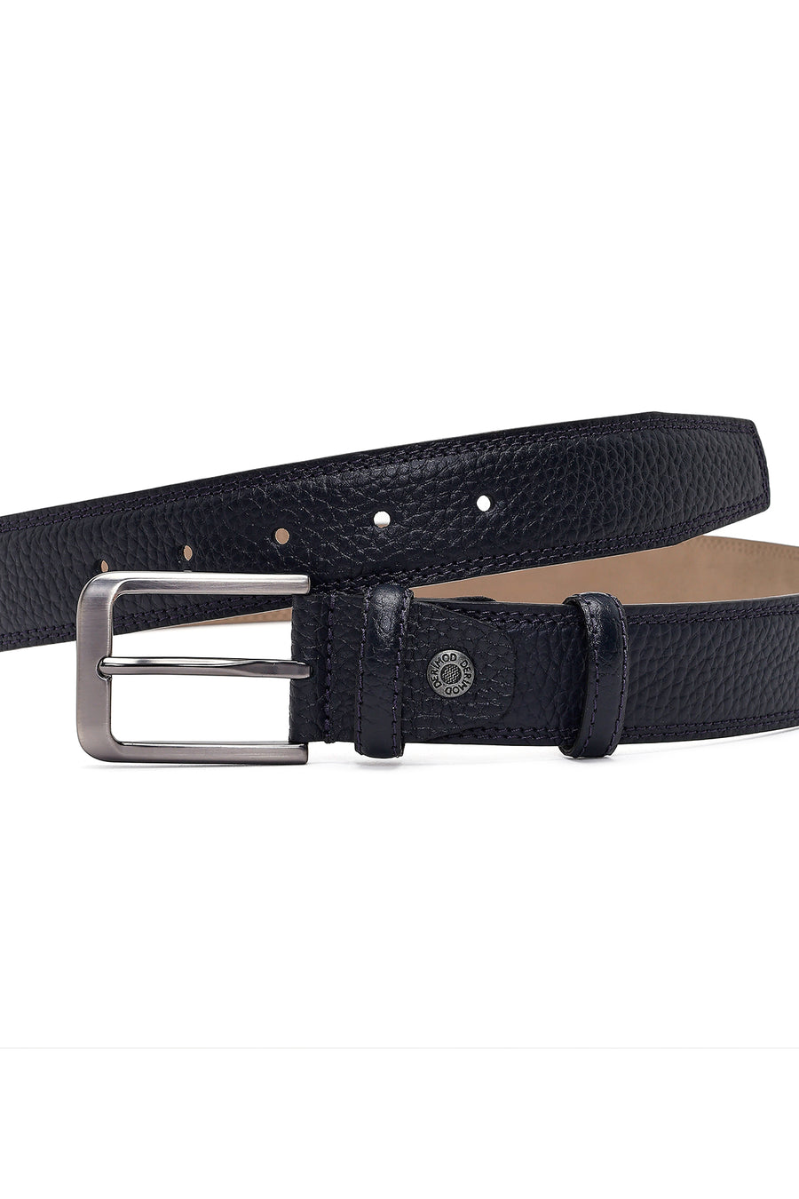 Male Navy Leather Belt