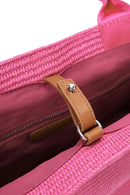 Women's Pink Straw Shoulder Bag | Derimod
