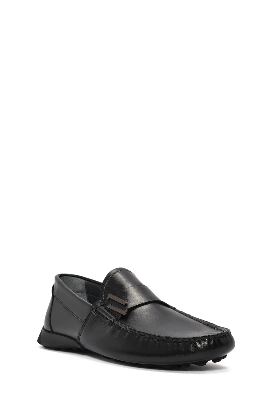 Erkek Siyah Deri Casual Loafer