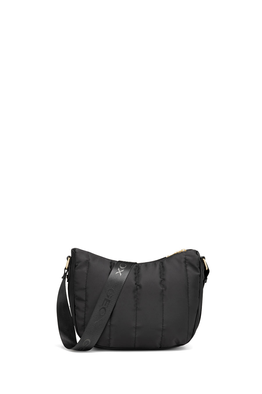 Geox Women's Black Traveggy Fabric Crossbody Bag