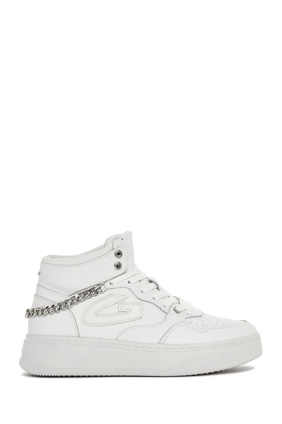 Alberto Guardiani Kadın Beyaz Deri Kalın Tabanlı Bilekli Sneaker G03G100010 | Derimod