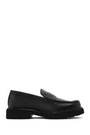 Erkek Siyah Deri Casual Loafer | Derimod