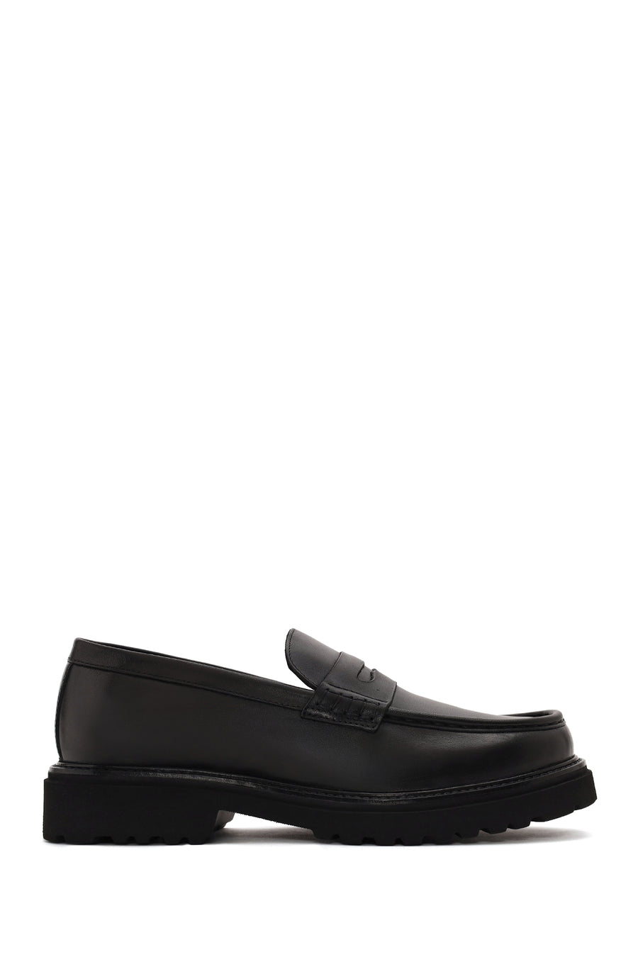 Erkek Siyah Deri Casual Loafer WM820010DV | Derimod