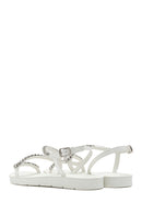 Women's White Stone Sandals | Derimod