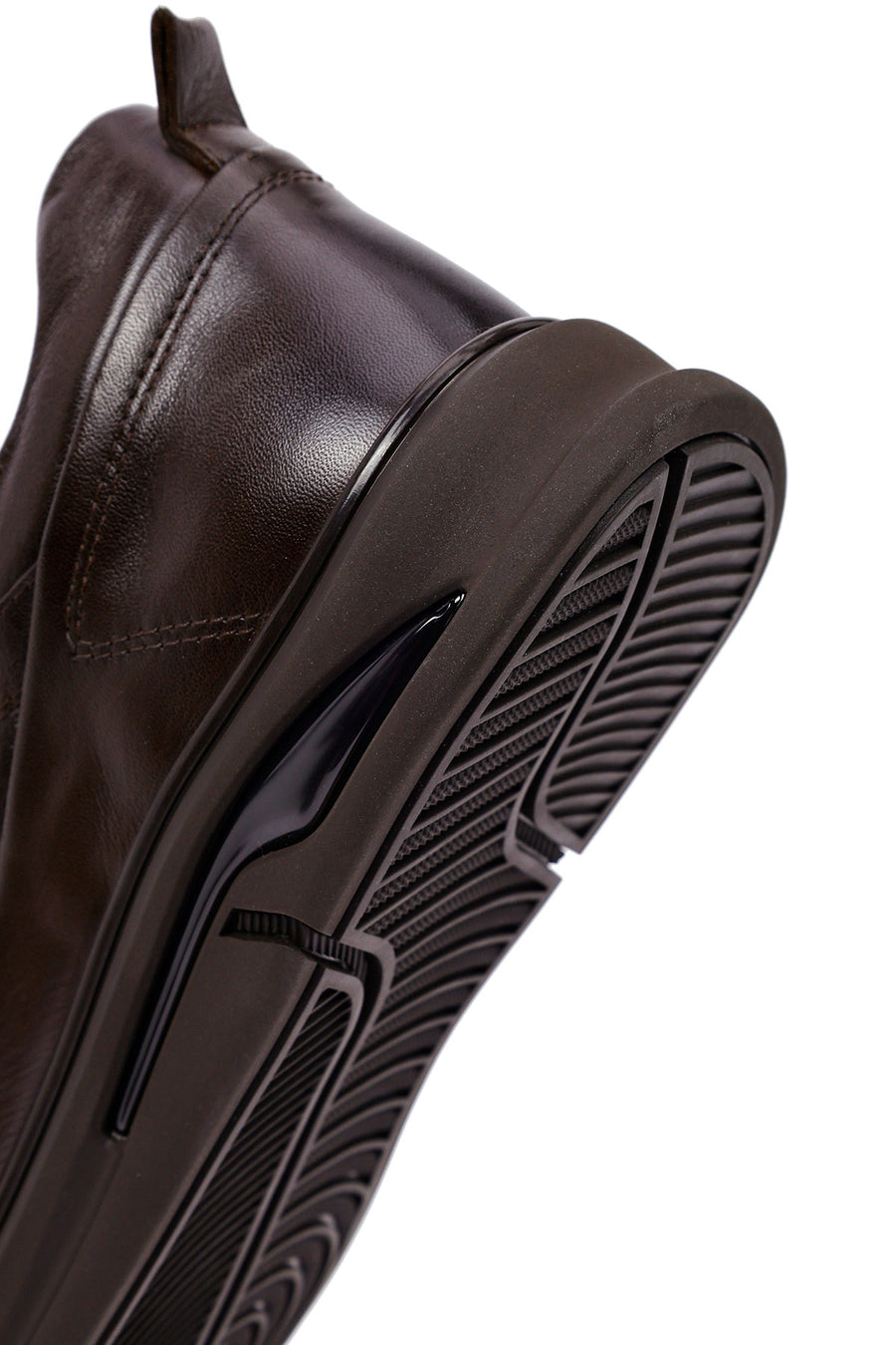 Men's Brown Lace-Up Leather Casual Sneakers