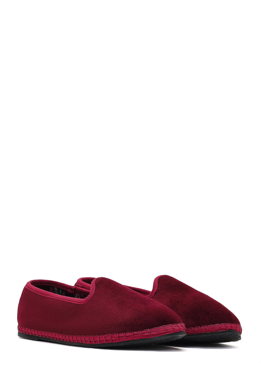 Women's Burgundy Fabric Loafer