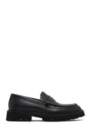 Erkek Siyah Deri Loafer | Derimod