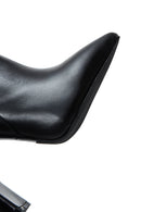 Women's Black Leather Heeled Boots | Derimod