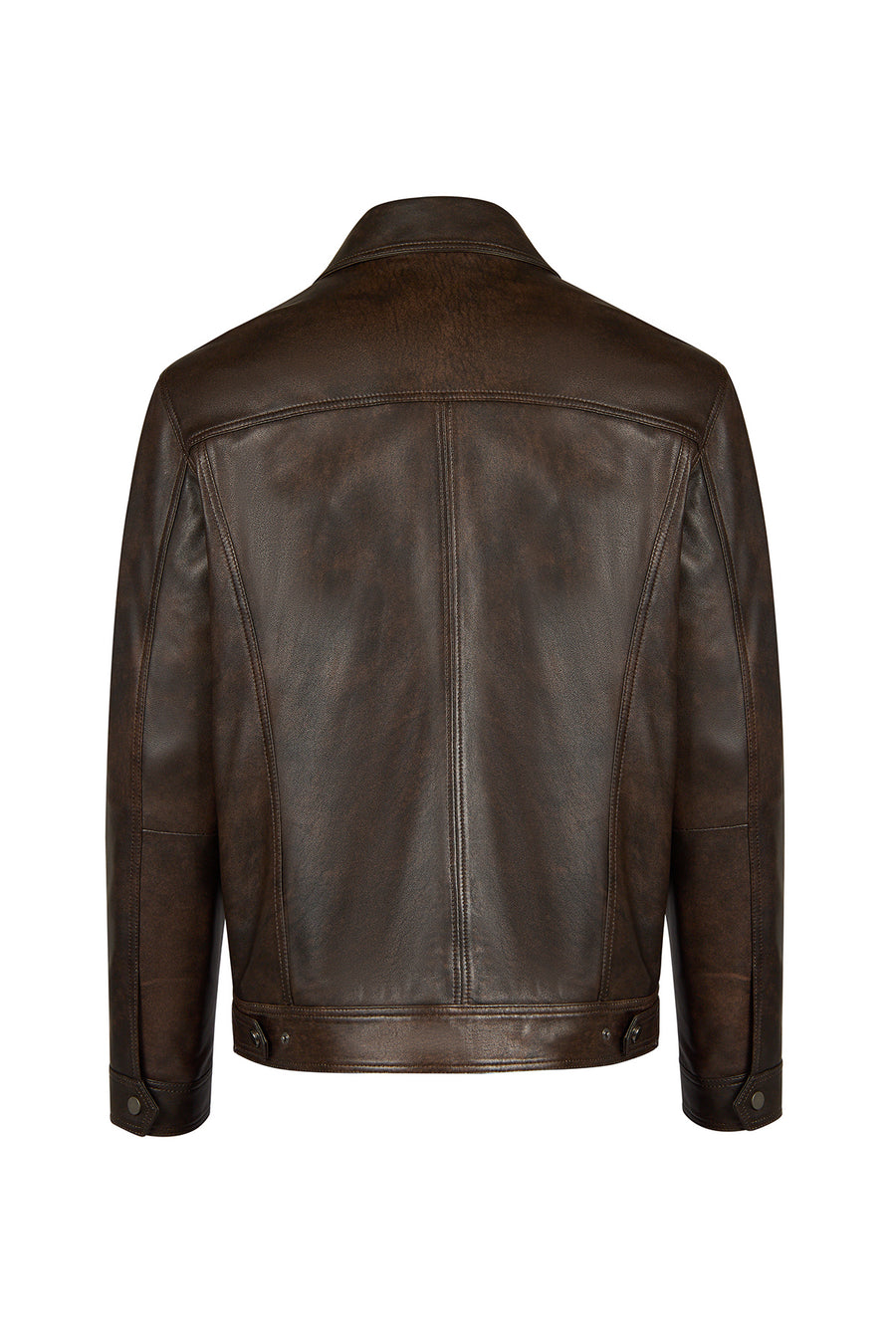 Curry Male Bronze Leather Jacket