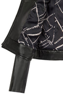 Adela Woman Black Short Leather Jacket | Derimod