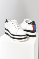 High-Sole Women's Leather Sports Shoes | Derimod