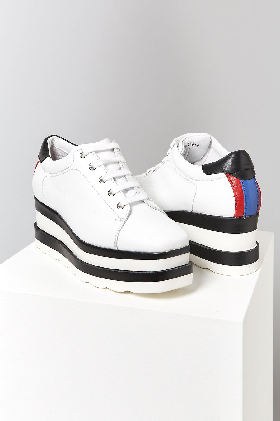 High-Sole Women's Leather Sports Shoes