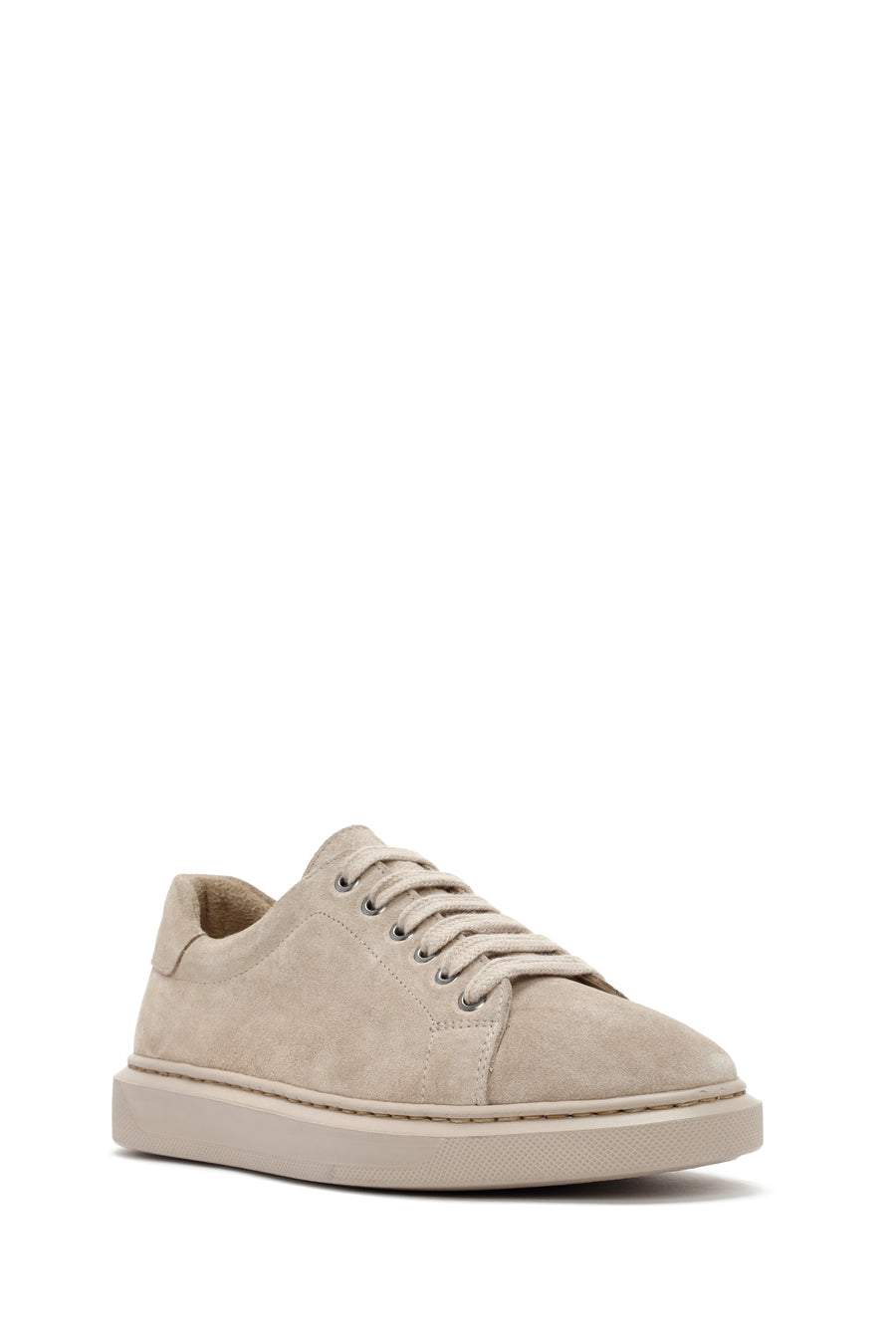Kadın Bej Bağcıklı Süet Deri Sneaker