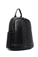 Women's Black Patterned Backpack | Derimod