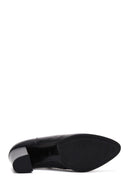 Women's Black Zippered Chunky Heel Boots | Derimod