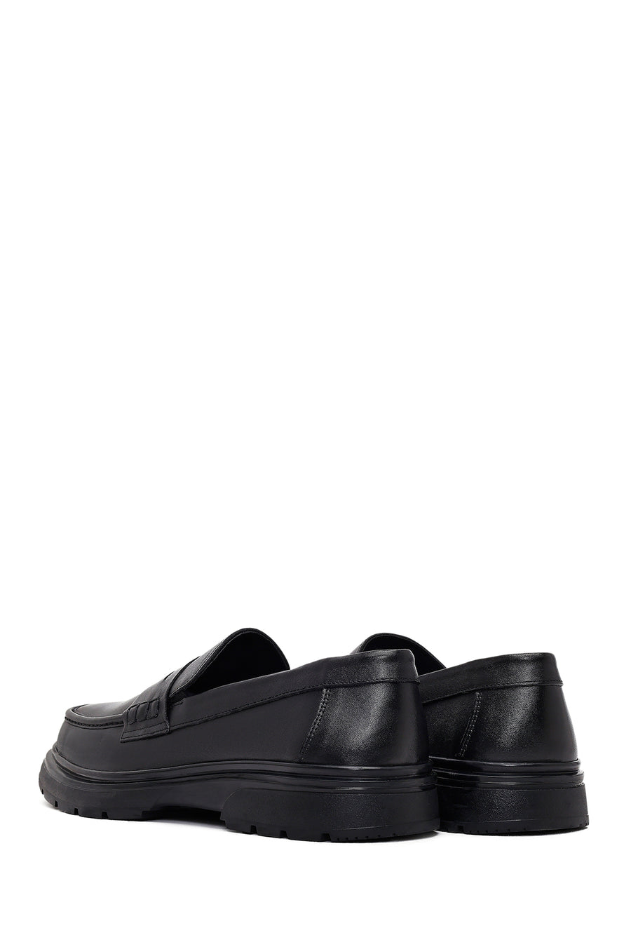 Men's Black Leather Loafer
