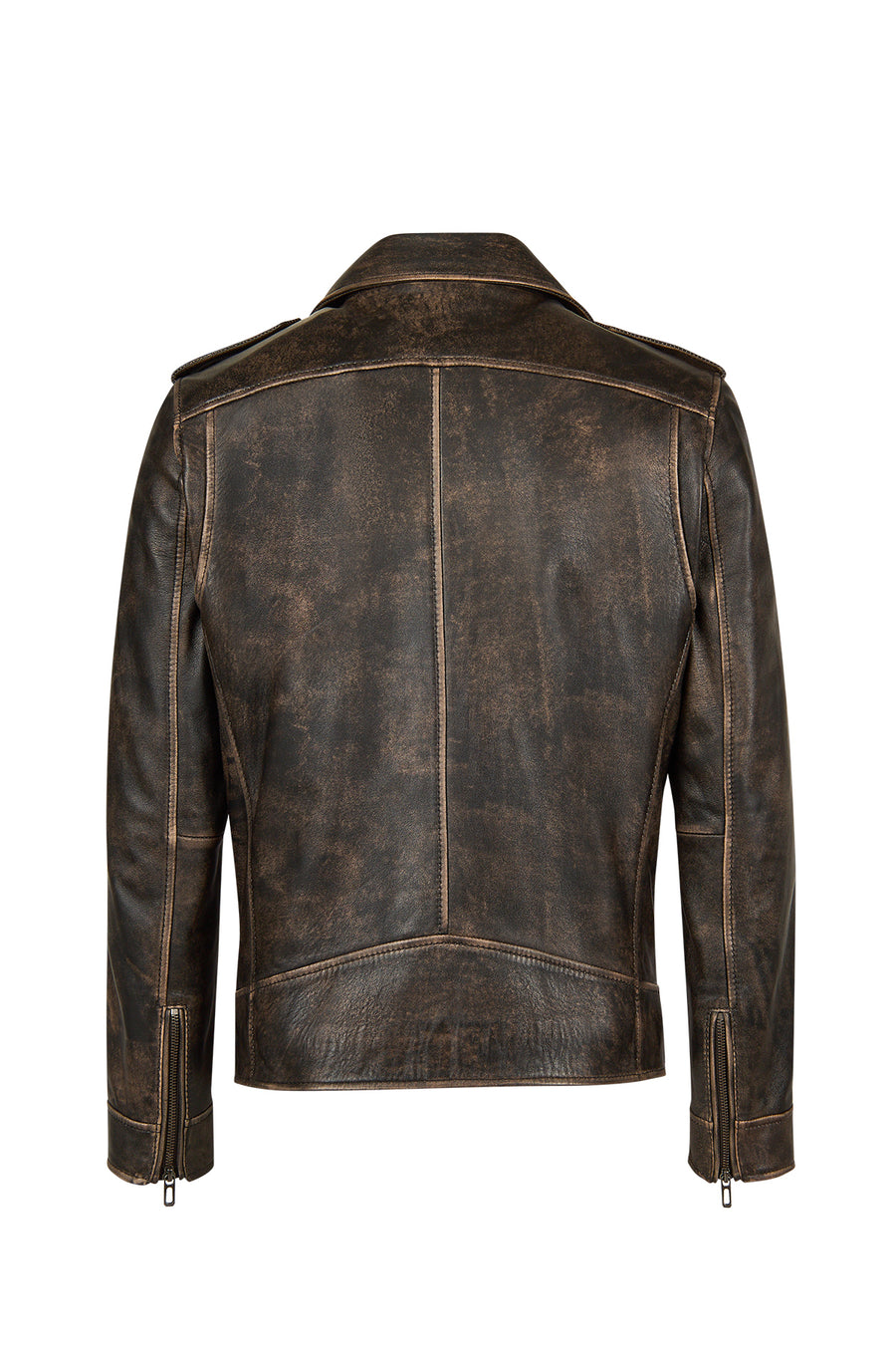 Carter Erkek Kahverengi Biker Deri Mont