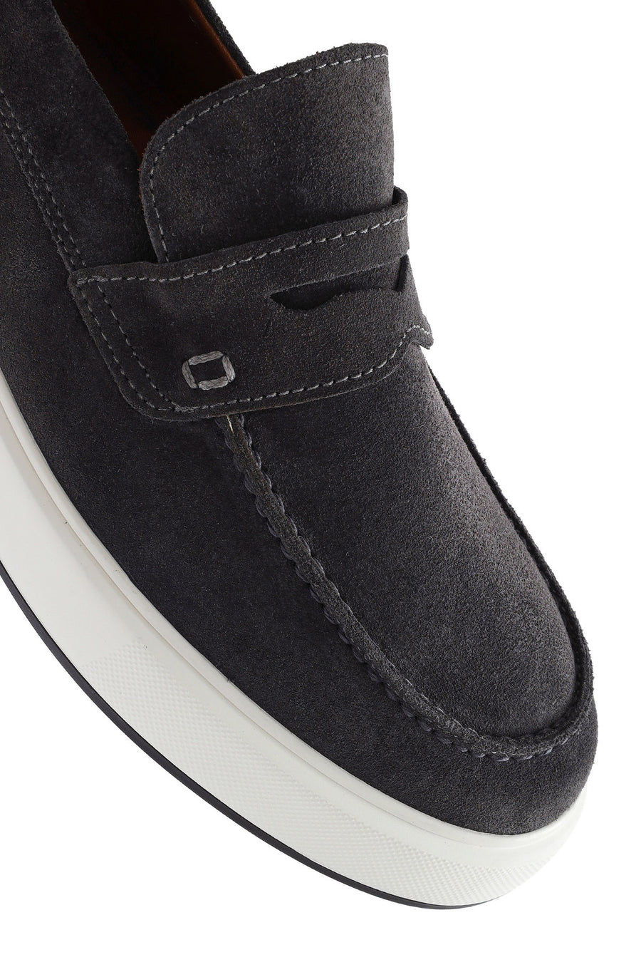 Men's Gray Suede Leather Casual Loafer