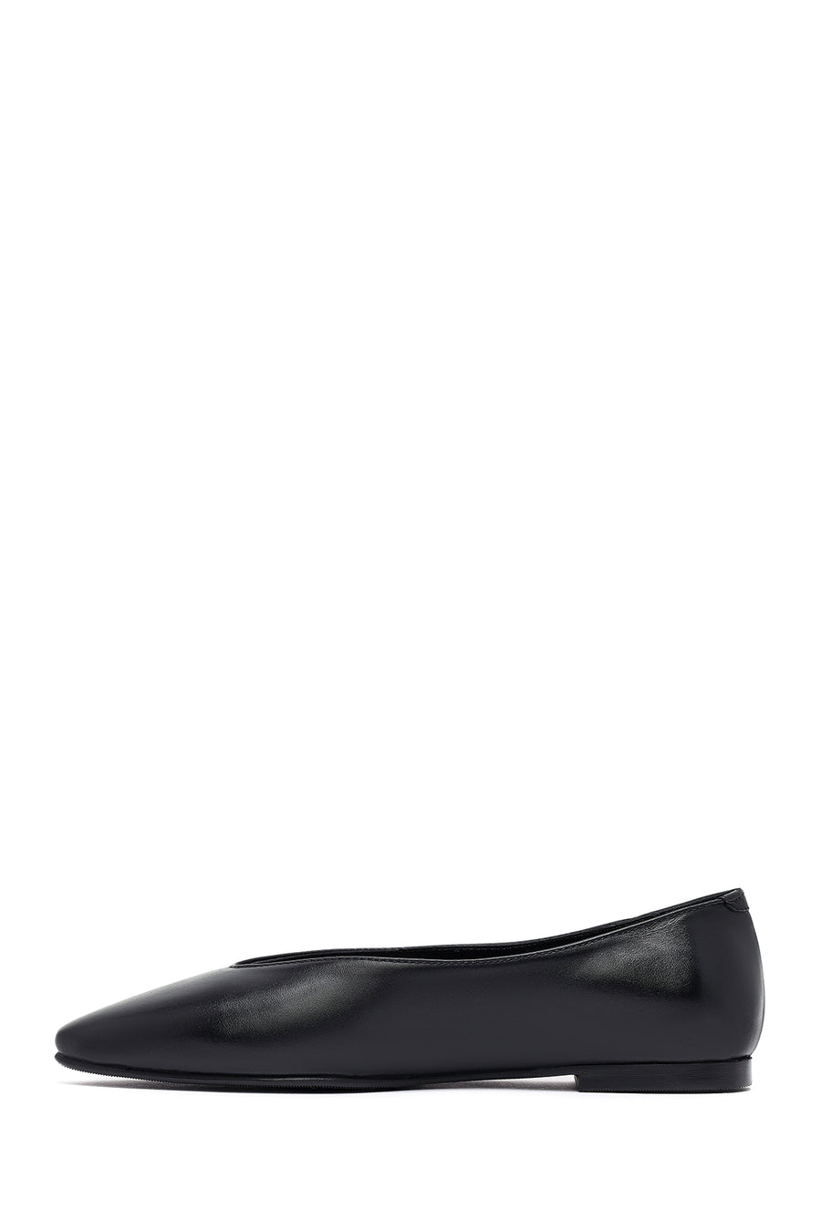 Woman Black Leather Babet