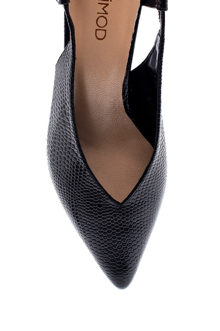 Women's Leather Printed Heeled Shoes