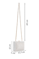 Women's White Long Strap Mini Clutch Bag | Derimod