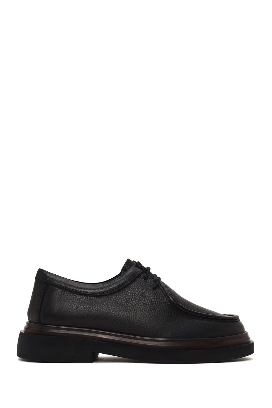 Male Black Lace-up Leather Casual Shoes WM600014DF | Derimod