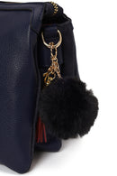 Woman Navy Crossbody Bag with Accessory Details | Derimod