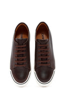 Men's Brown Lace-Up Leather Sneakers | Derimod