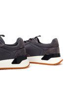 Male Gray Lace-Up Thick-Soled Leather Sneaker | Derimod