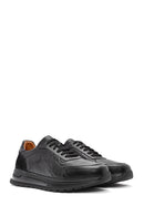 Men's Black Lace-up Leather Sneaker | Derimod