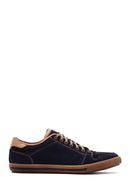 Erkek Lacivert Nubuk Deri Sneaker | Derimod