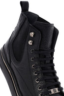 Men's Black Lace-Up Leather Sports Boots | Derimod