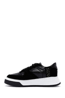 Women's Black Suede Leather Sneaker | Derimod