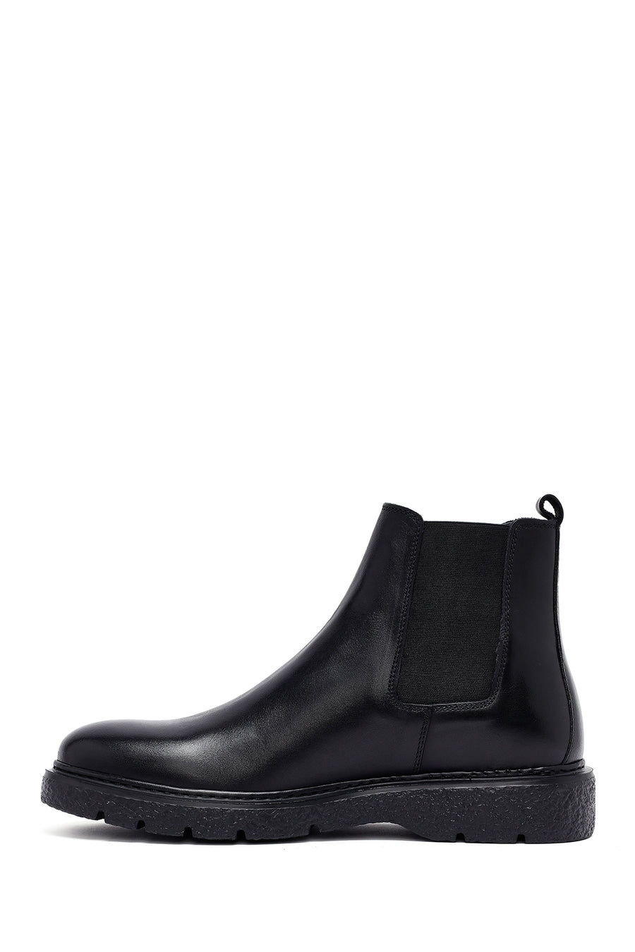 Male Black Leather Chelsea Boots