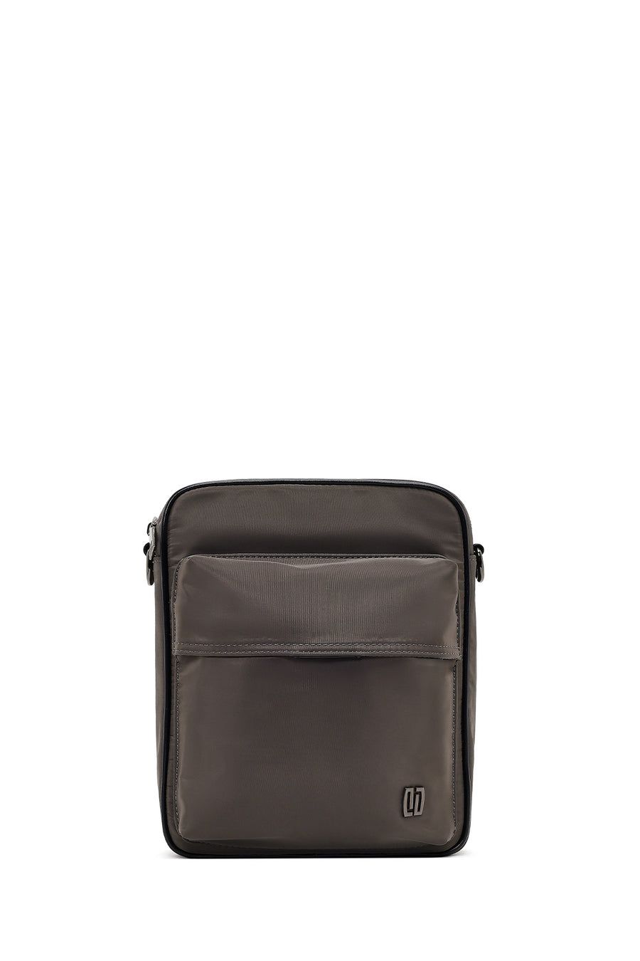 Men's Grey Fabric Messenger Bag