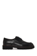 Male Black Lace-Up Thick-Soled Leather Casual Shoes | Derimod
