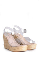 Women's Transparent Wedge Heeled Sandals | Derimod