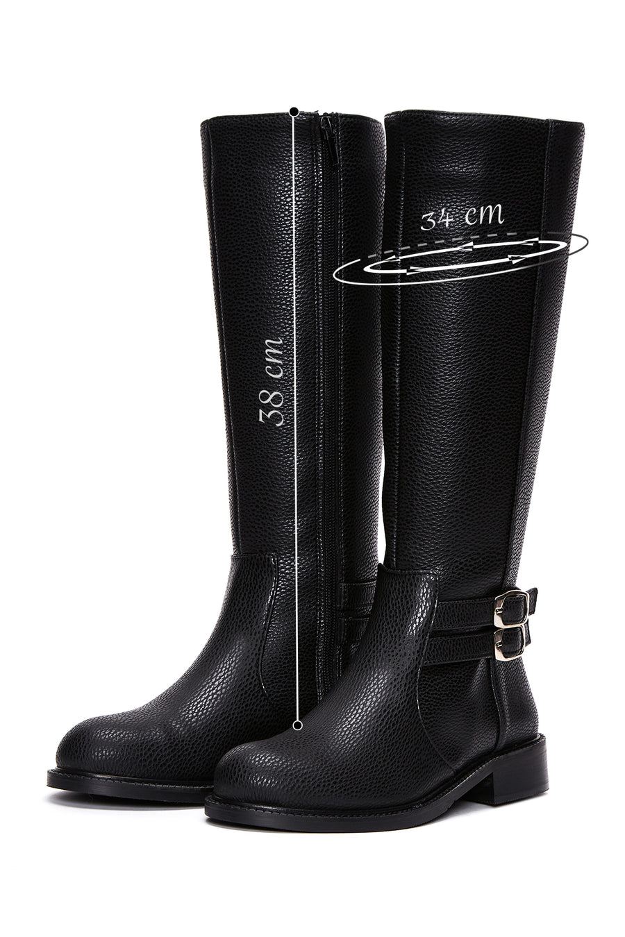 Women's Black Zippered Boots