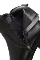Women's Black Zippered Thick Heeled Boots | Derimod