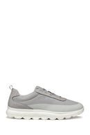 Geox Men's Gray U Spherica A - Mesh + Nbk Synth Laced Fabric Sneaker | Derimod