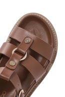 Women's Tan Ankle Strap Thick Soled Sandals | Derimod