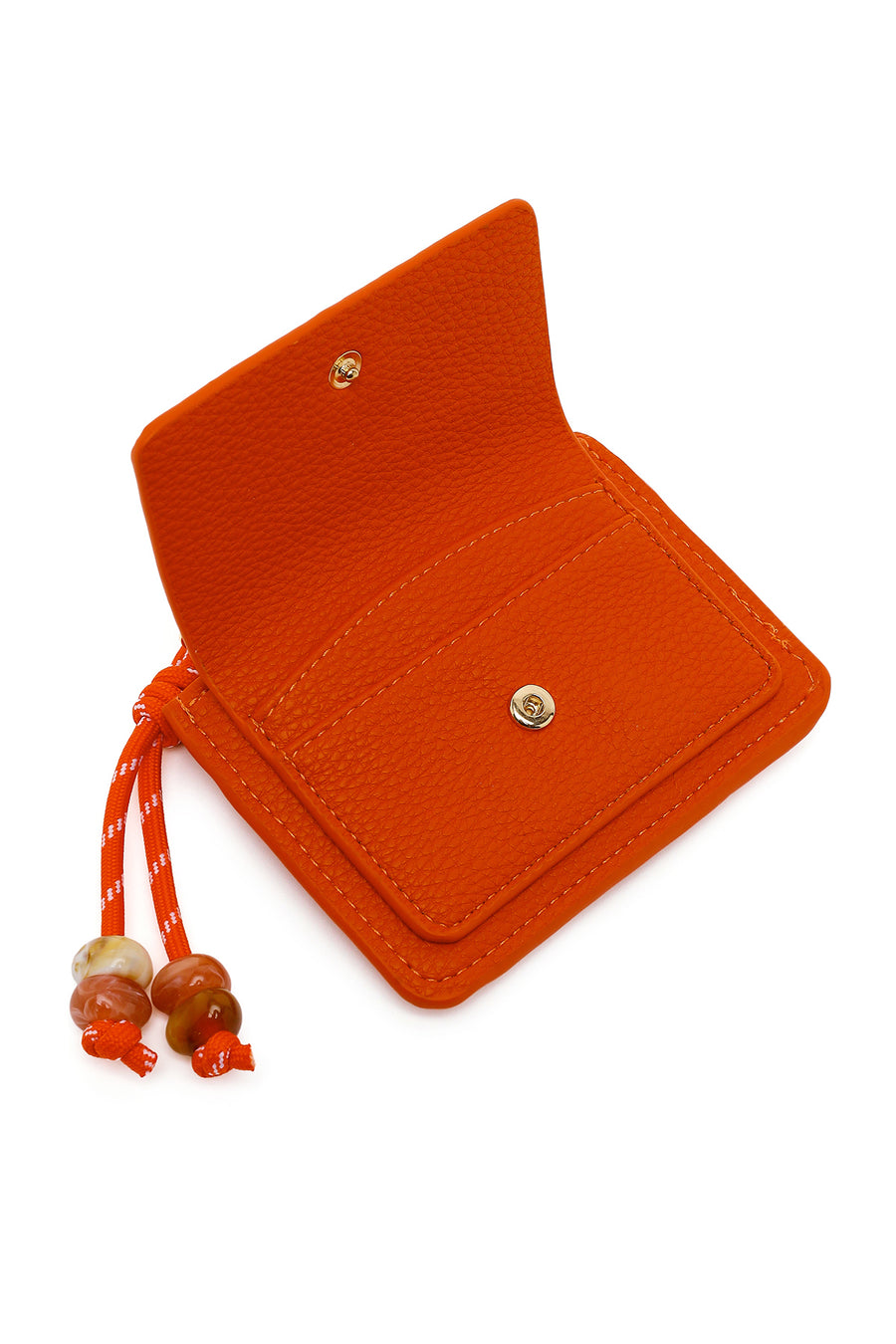Woman Orange Charm Card Holder