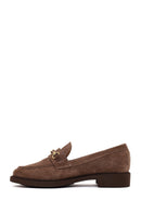 Woman Mink Buckled Suede Loafer | Derimod