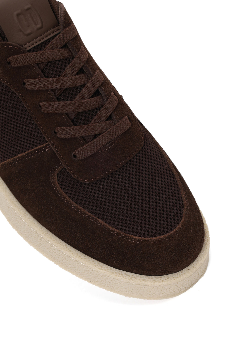 Erkek Kahverengi Bağcıklı Süet Deri Sneaker