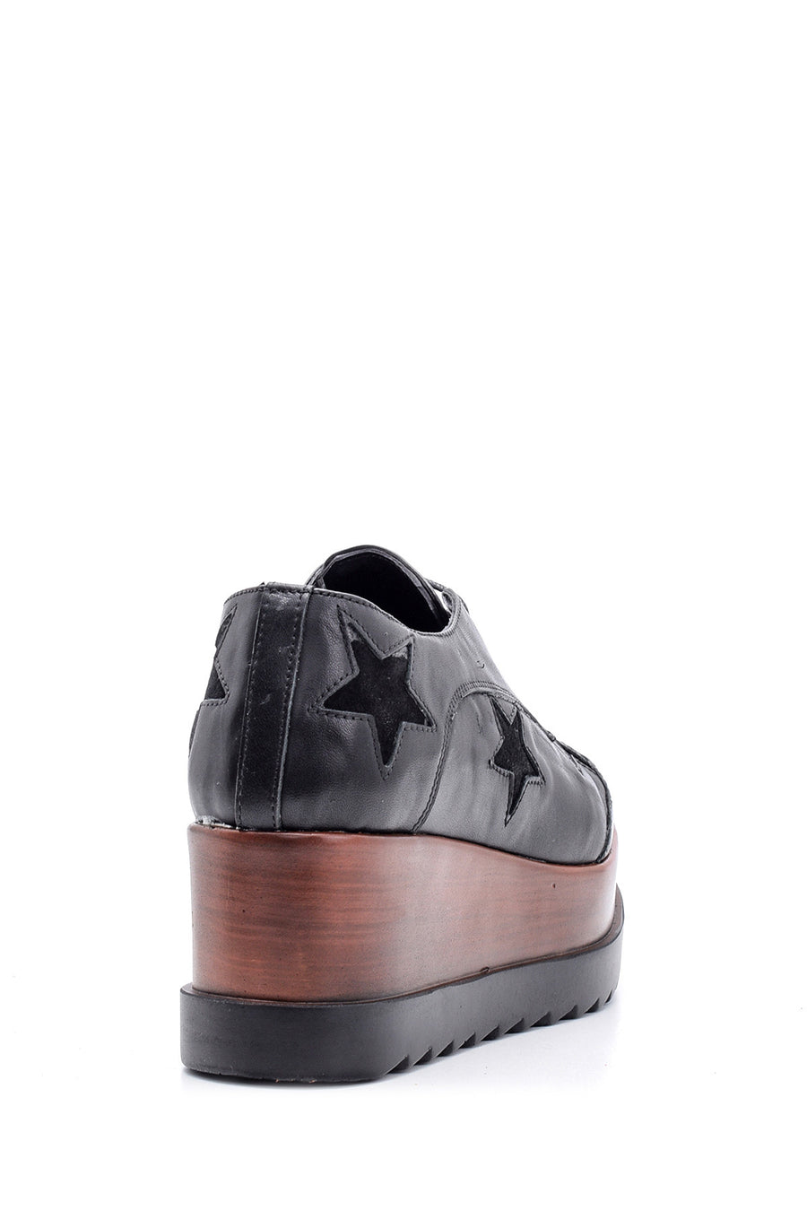 Women's Star Patterned Wedge Heeled Shoes