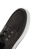 Men's Grey Lace-up Chunky Sole Nubuck Leather Casual Shoes | Derimod
