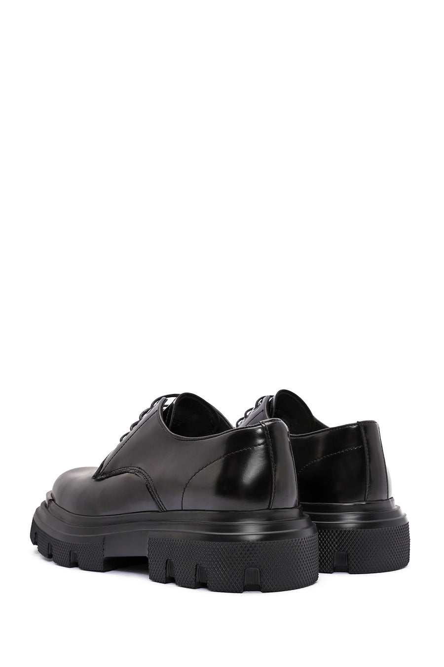 Men's Black Lace-up Leather Casual Shoes
