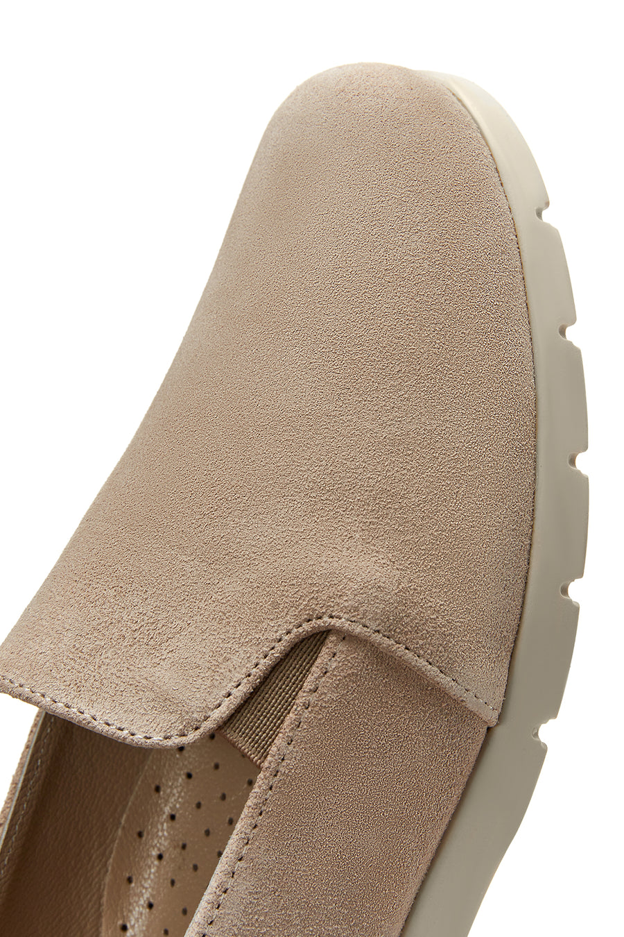Women's Gray Suede Leather Comfort Loafer