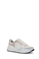 Geox Women's White Bulmya Lace-up Leather Sneaker | Derimod