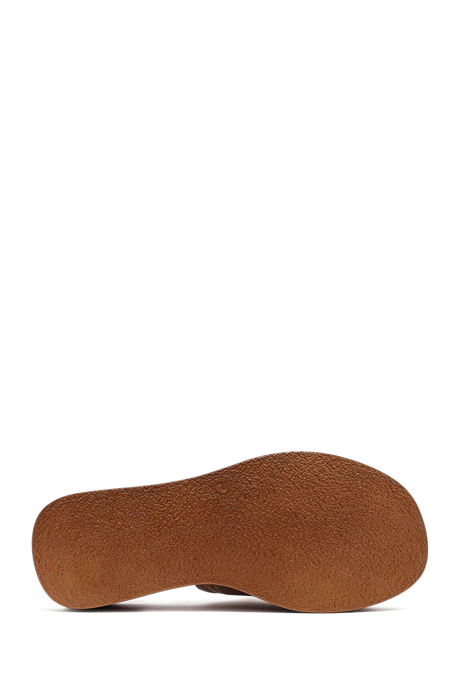 Women's Beige Platform Heel Leather Comfort Slippers